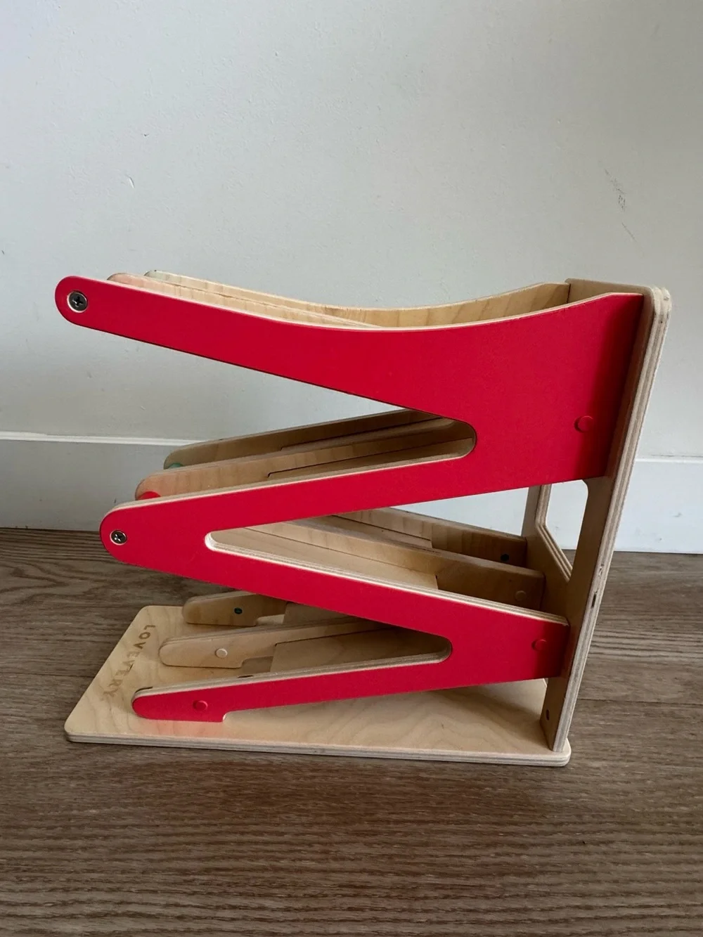 Lovevery Race and Chase Wooden Ramp Toy EUC